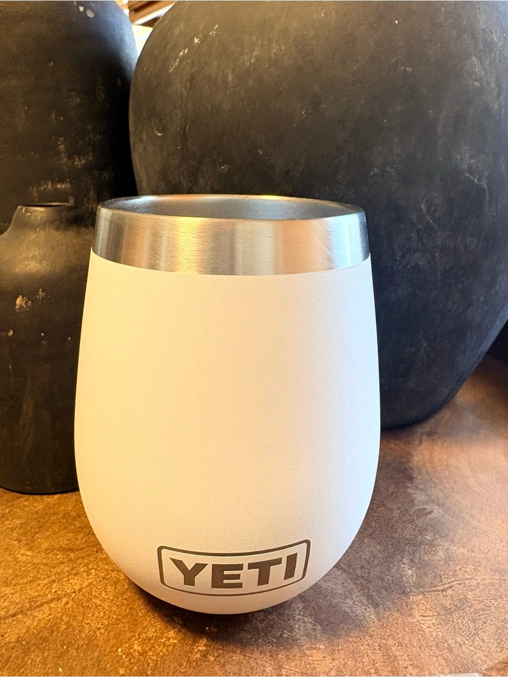 Yeti White Stemless Stainless 10oz Wine Tumbler